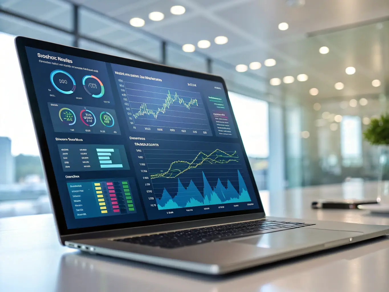 An IntraAI dashboard displaying real-time analytics and reporting on chatbot performance, including user engagement and query resolution rates.