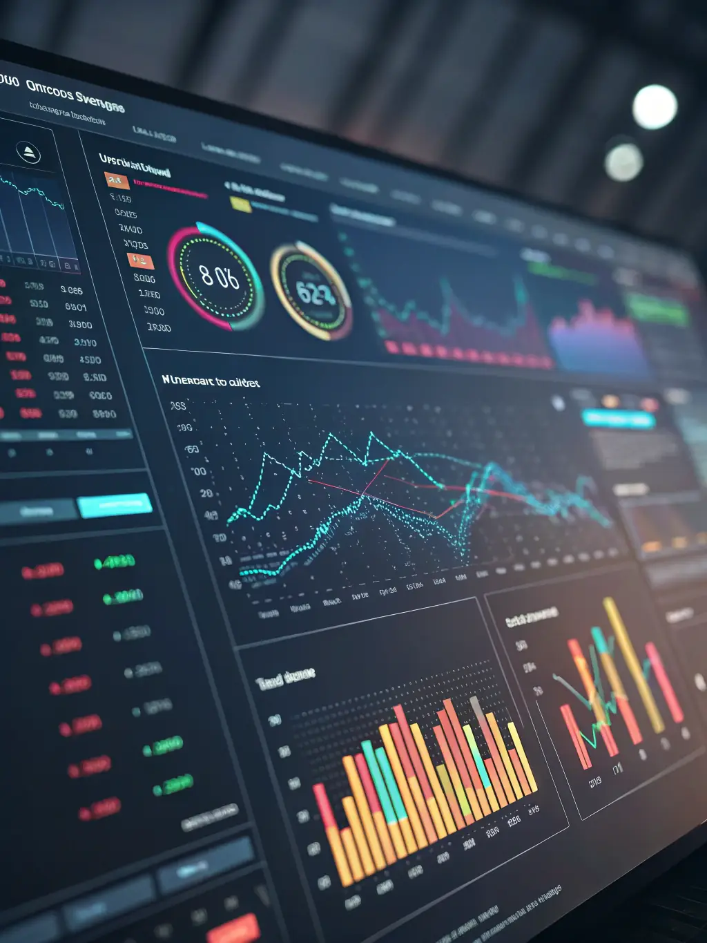 A visual representation of data analytics and reporting features within IntraAI, demonstrating how users can track chatbot performance and customer interactions.