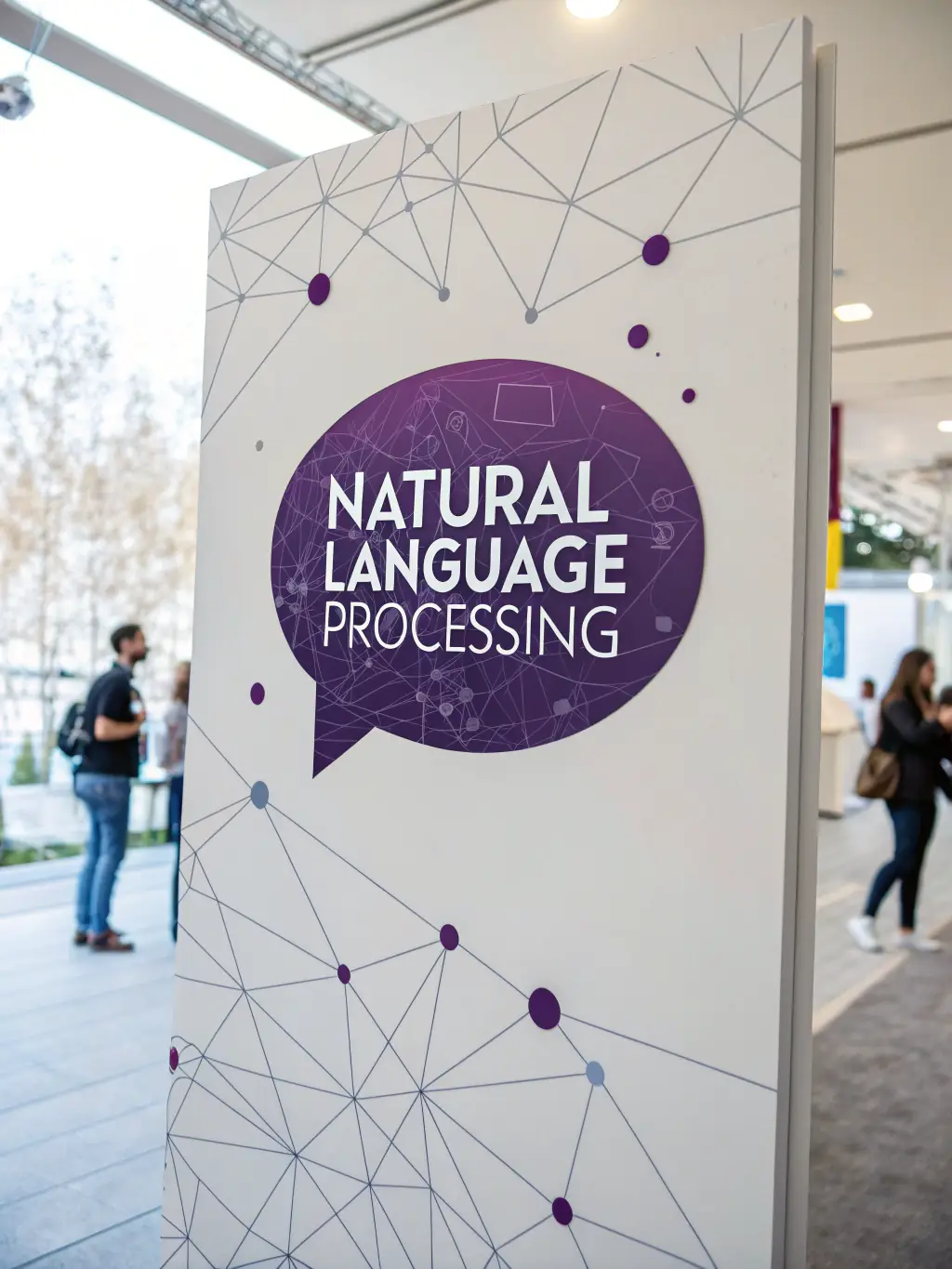 A graphic representing the AI-powered natural language processing capabilities of IntraAI, showing how it understands and responds to user queries.