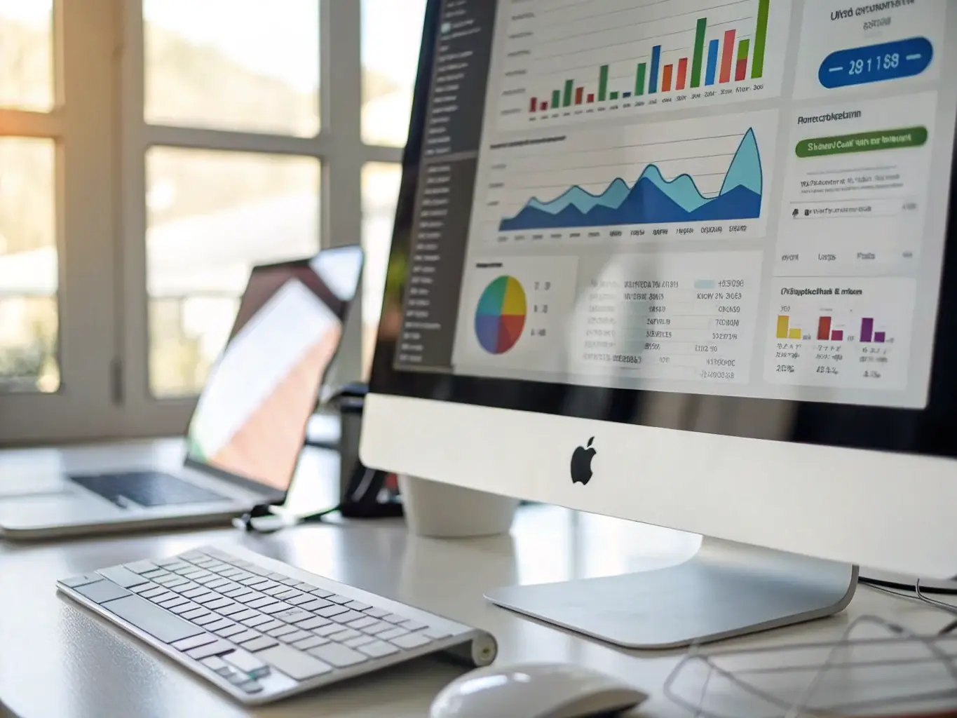 A results-driven web design concept featuring a graph showing upward trends and positive growth, with a modern website interface in the background, symbolizing real results and business success.